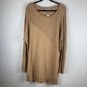Joseph A. Tan Crewneck Tunic Sweater - 3X NWT